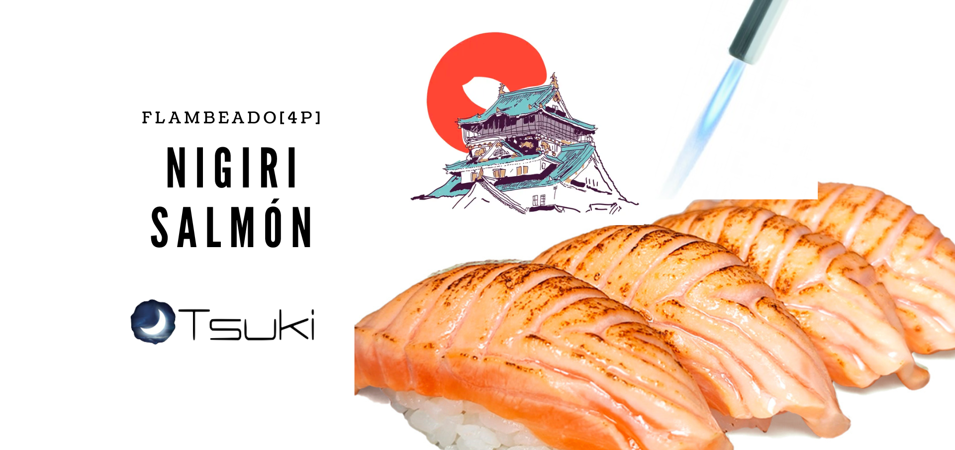 Nigiri salmón flambeado Oferta